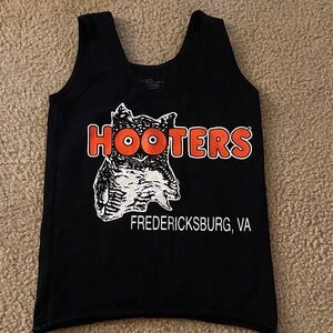 Hooters Black and Orange Tank Top